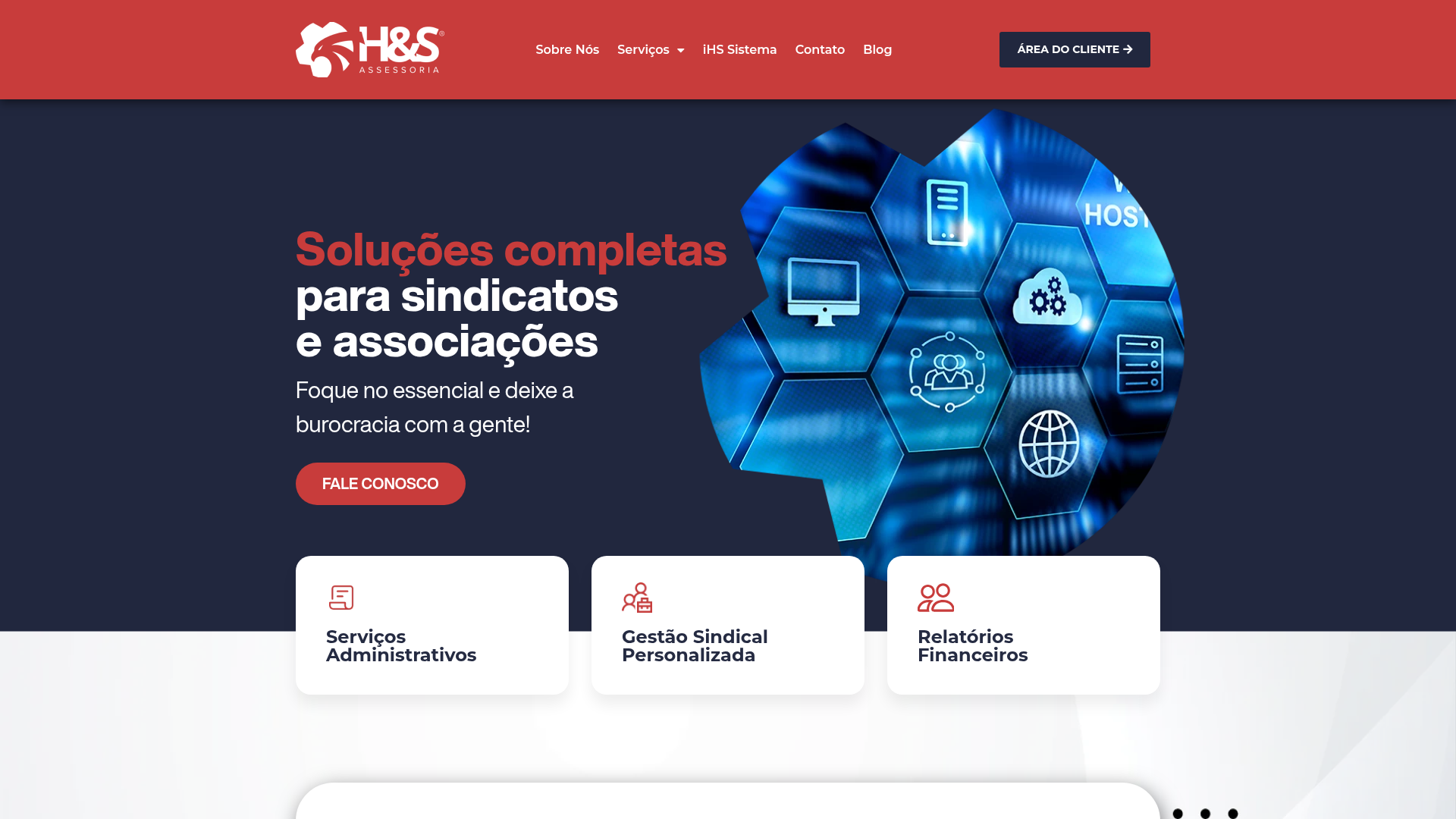 Site H&S Assessoria, gestão para sindicatos e associações